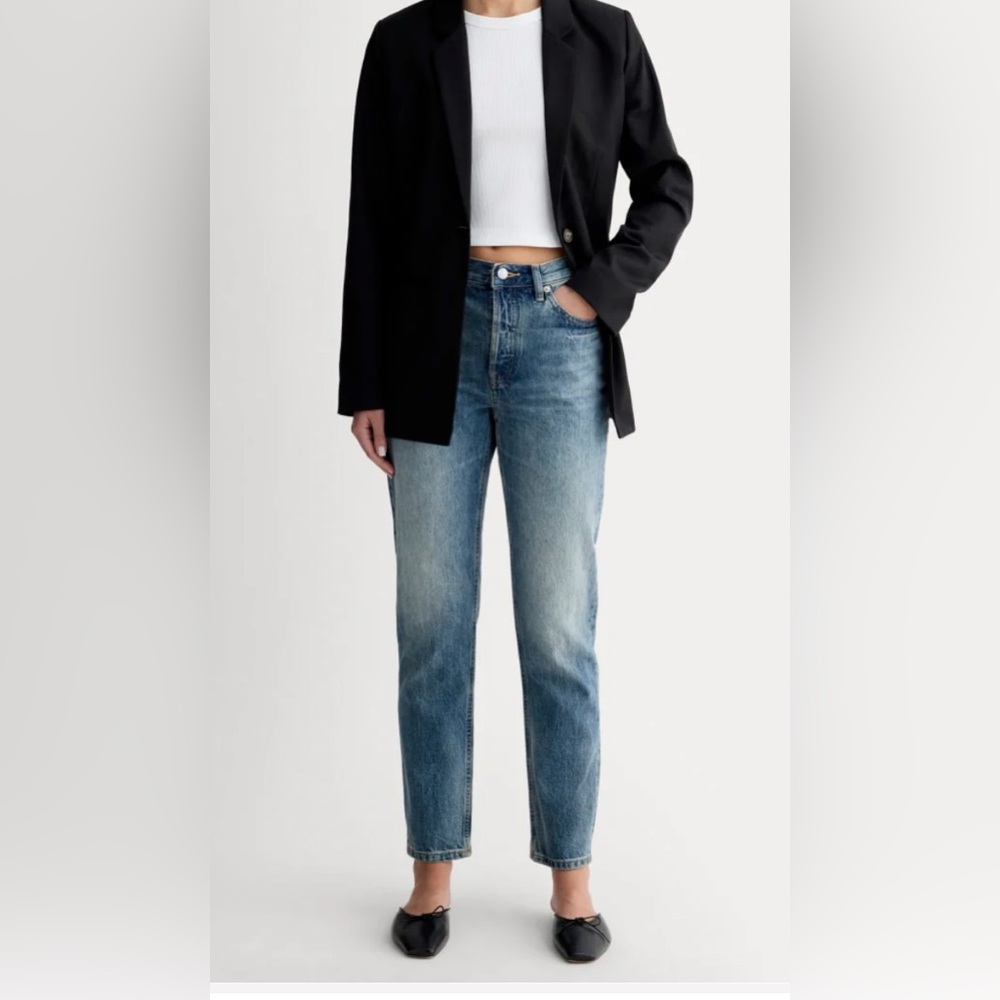 Everlane The Cheeky Jean 90’s Mid Wash Button Fly Organic Cotton Women’s S 23